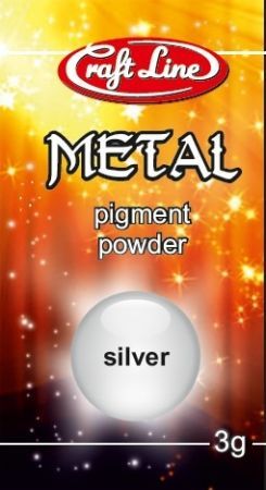 (150) Metaliczny Proszek Pigmentowy (srebrny) 3g