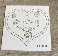 Dekor - beermata 10x10 DR-001 -Gołąbki w sercu