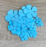 Foamiran- Kwiatki wycięte 30 szt  Niebieskie  28