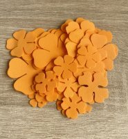 Foamiran- Kwiatki wycięte 30 szt Pomarańczowe 27