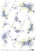 Papier ryżowy DECOM/ AM7722 - Szafirowe kwiatuszki