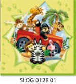 Serwetka SLOG 0128 01 - dziecięce - zoo - 1szt