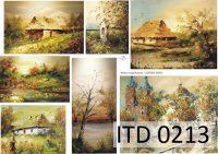 Papier ITD duży 42x29 - 0213 Malarstwo-chatki