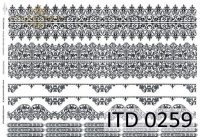 Papier ITD duży 42x29 - 0259 Biało czarne ornamenty