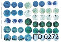 Papier ITD duży 42x29 - 0272 Kolczyki koła niebieskie