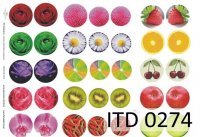 Papier ITD duży 42x29 - 0274 Kolczyki-koła owoce