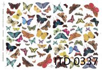 Papier ITD duży 42x29 - 0337 Kolorowe motyle