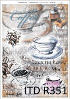 Papier ryżowy ITD - R351 Kawa , szkic