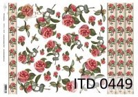 Papier ITD duży 42x29 - 0449 Róże