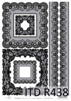 Papier ryżowy ITD - R438 Koronkowy ornament