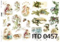 Papier ITD duży 42x29 - 0457  Świąteczny- aniołki
