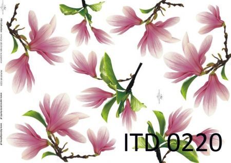 Papier ITD duży 42x29 - 0220 Różowe magnolie