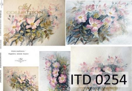 Papier ITD duży 42x29 - 0254 Kwiaty