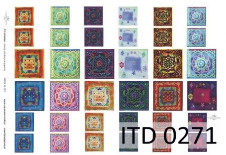 Papier ITD duży 42x29 - 0271 Kolczyki kwadraty