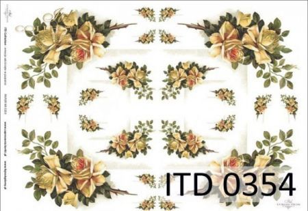 Papier ITD duży 42x29 - 0354 Róże
