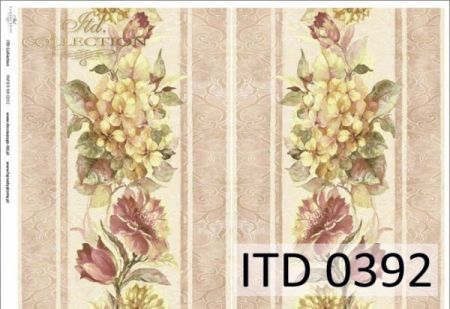 Papier ITD duży 42x29 - 0392 Kwiaty ornament