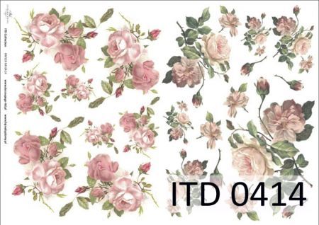 Papier ITD duży 42x29 - 0414 Róże