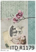 Papier ryżowy ITD - R1179 Magnolia retro
