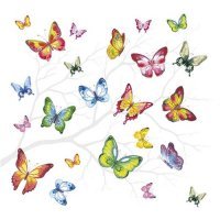 Serwetka AM 133 14230 -kolorowe motyle -opakowanie szt
