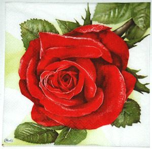 Serwetka SLOG 0230 01- czerwona róża -  1szt